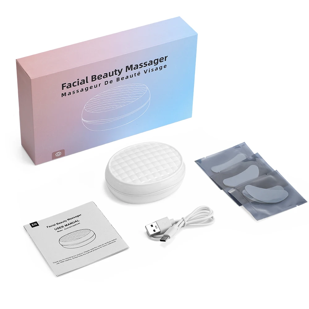 Red Light Under-Eye Patches with Gentle Pulses, 2-Pack Eye Care Device with Charging Case, 660nm 12 LEDs, 3 Levels 10-Min Timer, White