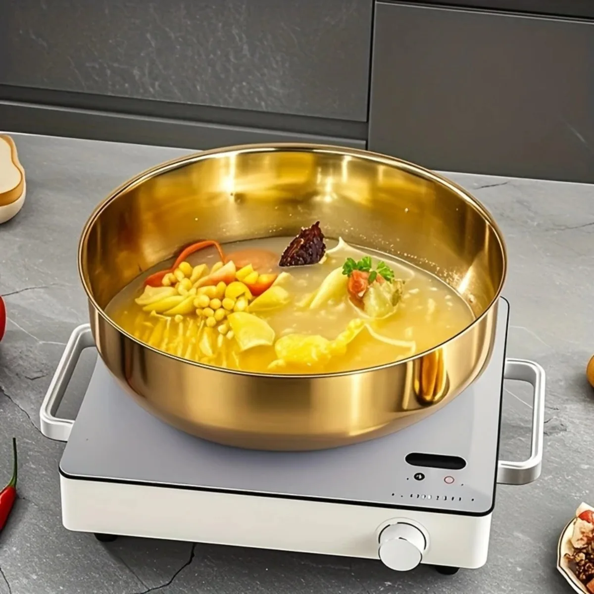 Золотая миска для смешивания из нержавеющей стали с крышкой |   Глубокий нержавеющий для выпечки и макарон |   Сверхмощная кухонная утварь, которую можно мыть в посудомоечной машине