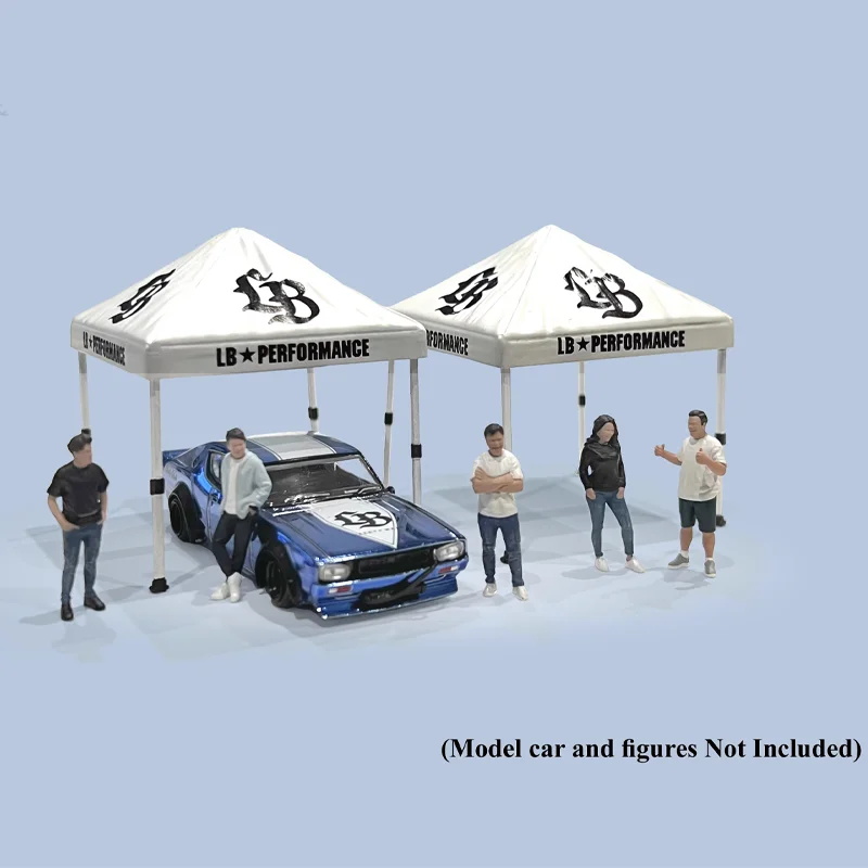 AD 1/64 Liberty Walk Tent Set Veicolo a motore giocattolo in lega Regali modello in metallo pressofuso