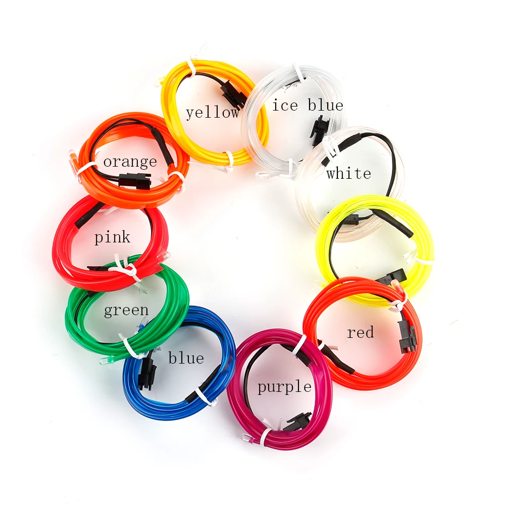 Auto Innen EL Licht Atmosphäre Umgebungs Licht Rohr LED Streifen Flexible Neon Lampe Glow String Licht Auto Dekoration Innen Teil