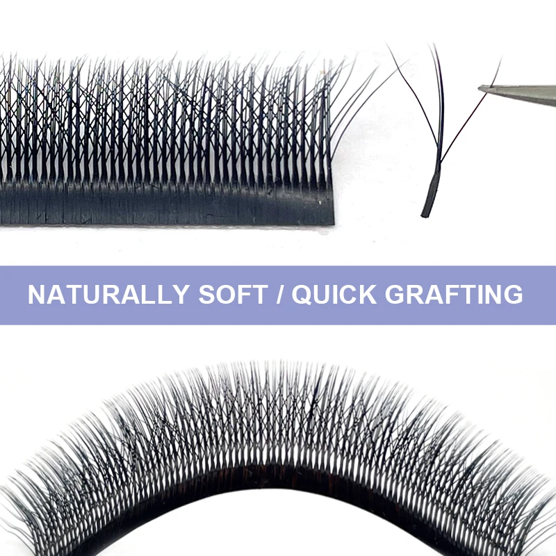 New 3D W Lashes Shape Bloom Premade Fans False Eyelash Extensions Supplies Nagaraku Natural Soft Light Cosplay Makeup Lashes