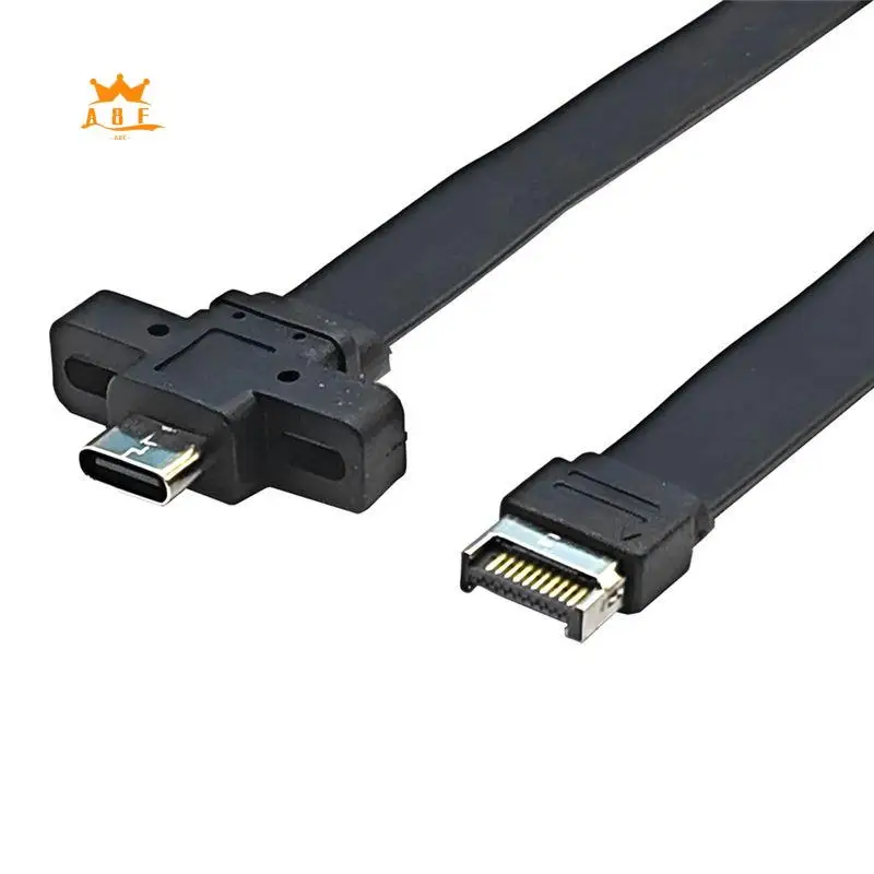 A08E-Connectors USB 3.2 Front Panel Extension Cable,Gen2x2 Baffle Cable TYPE-E To Chassis Type-C Front C Female 10G/20Gbps