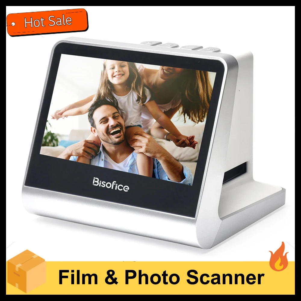 Bisofice Film and Slide Scanner for 135 Film(36*24mm)/126KPK /110 Film/Super8/ Monochrome/Slide to Digital JPEG Photos