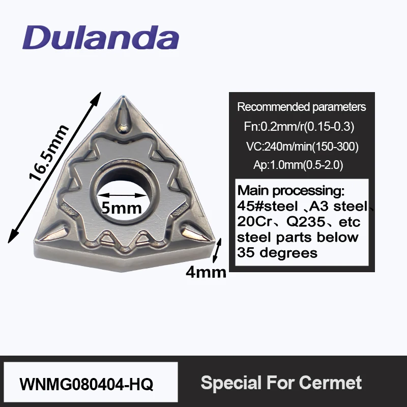 

Токарные режущие инструменты WNMG080404/08 HQ TNMG331 332 Лезвие токарного станка с ЧПУ Керамическая вставка для стали