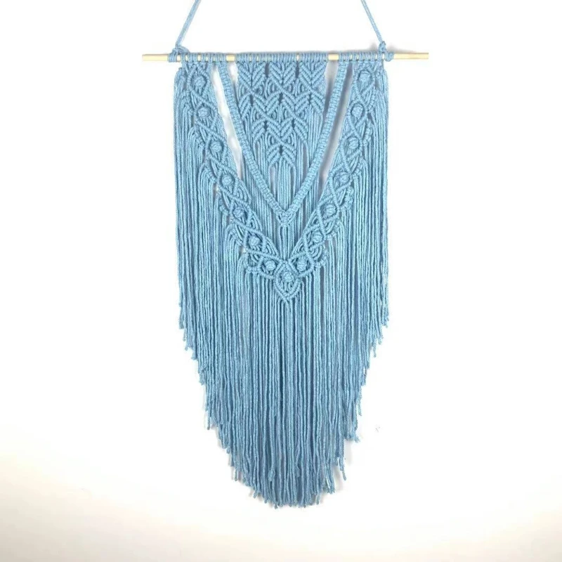 Hand-woven tapestry cotton rope Nordic home wall  decorative tassel soft decoration