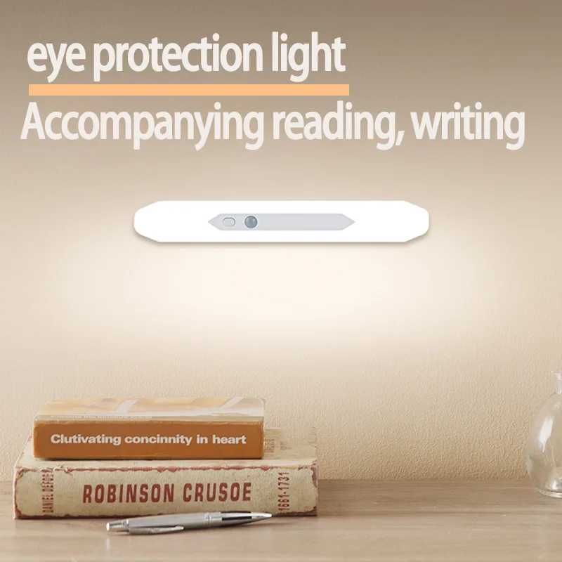 Night Lamp Led With Motion Sensor Usb Rechargeable Detector Wall Light With Battery 2600mAh Dimmable For Bedroom Decor