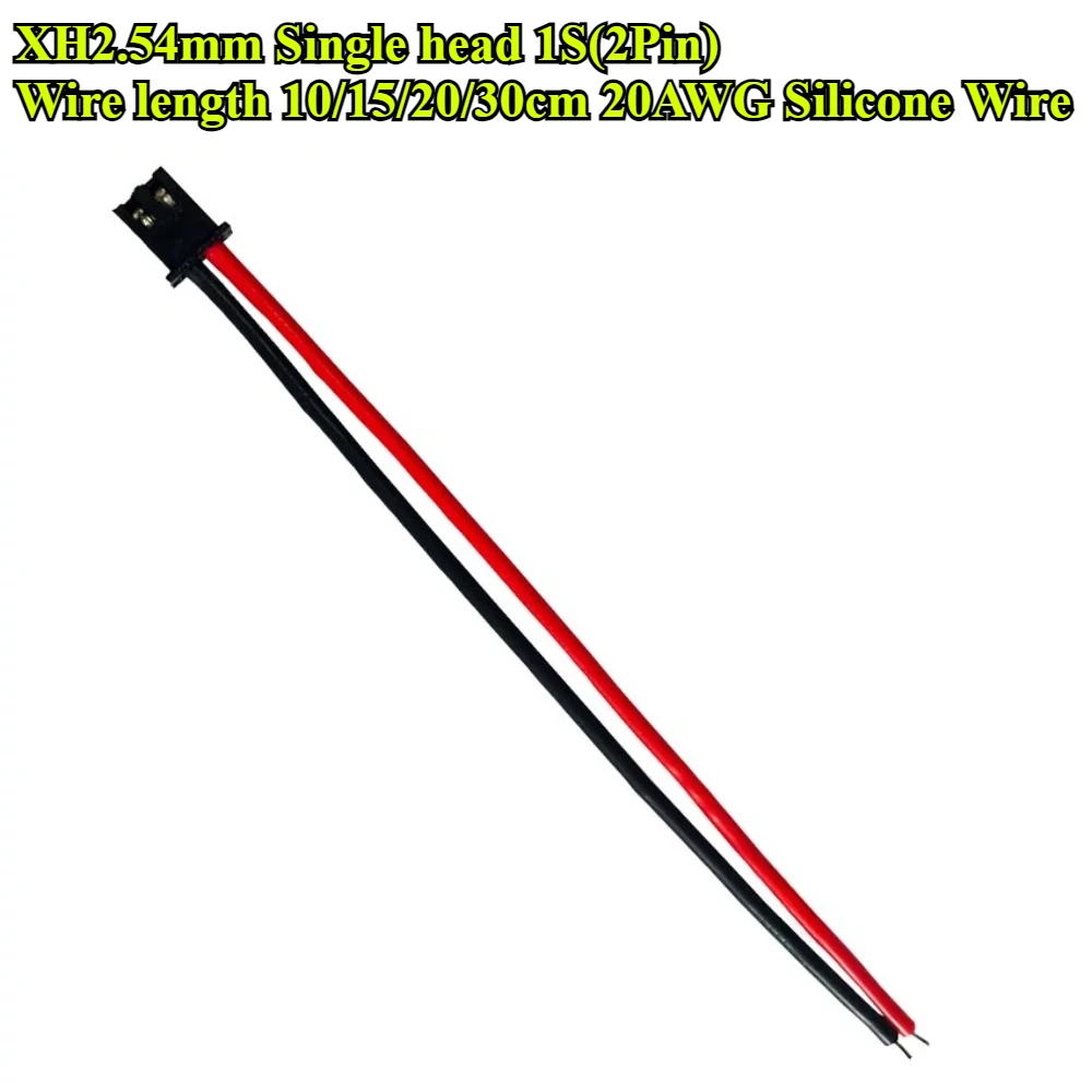 

2Pcs XH2.54mm Balanced Charging Plug 1S-12S Lipo Battery RC Parts Balance Charger Black Plug Wire Connector 20AWG 10/15/20/30cm