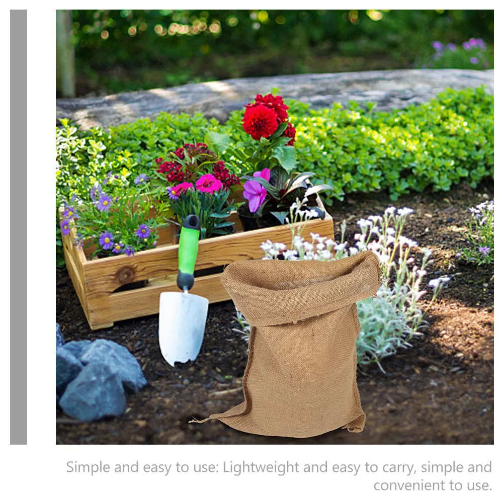 5pcs Flood Control Bags Heavy Duty Woven Storage Bags For Food Potato Vegetable Nuts Rice Peanut Gardening Sandbags Burlap Sacks