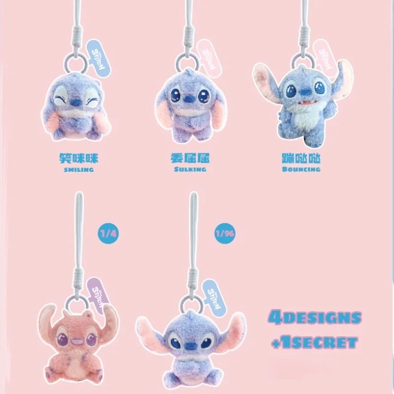 

Disney Stitch 4 Style Blind Box Plush Mood Series Mobile Phone Rope Trendy Ornament Gifts Surprise Doll Birthday Toy Gifts