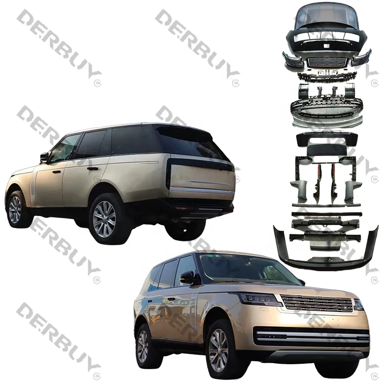 High Quality New body kit for Range Rover Vogue 2013-2017 include hood headlight taillights front rear bumper