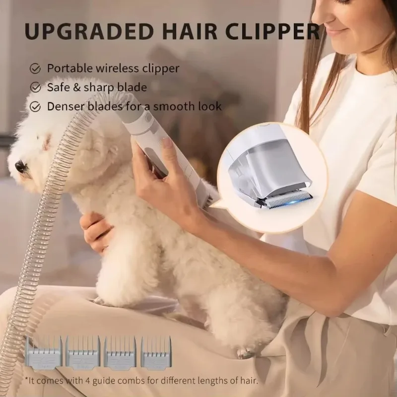 Multifunctional Hair Trimmer, Dog Cat Electric Hair Suction Comb, Shaver, Electric Push Scissor, Foot Hair Push