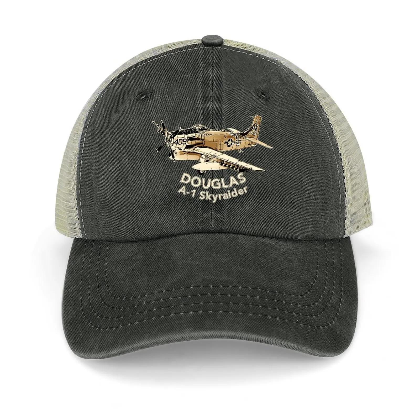 

McDonnell Douglas A-1 Skyraider Vintage Military Aircraft Baseball Cap Luxury Cap New In Hat Horse Hat Hats For Women Men's