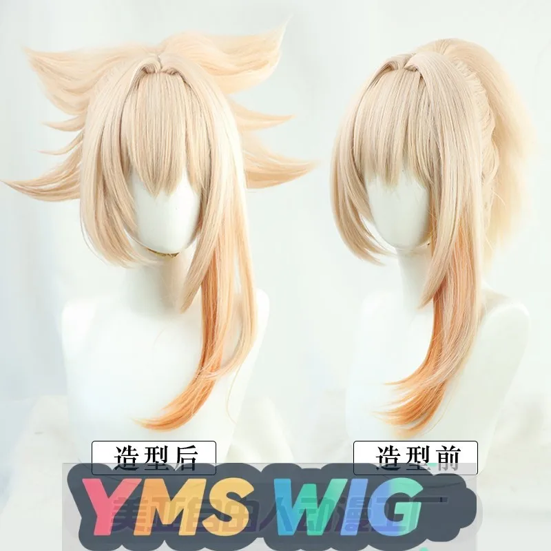 

【YMS WIG】Genshin Impact Xiao Palace Косплей Парик Liuyan Huawu Inazuma Castle Реалистичная кожа головы Полный узел
