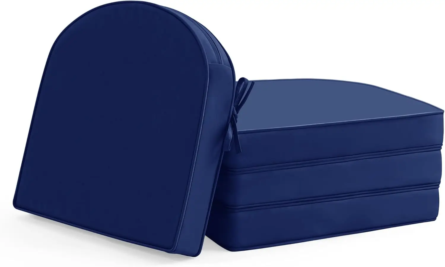 

Patio Chair Cushions Set of 4: Water Resistant & Fade Resistant Seat Pads with Removable Cover for Garden Yard Lawn, Navy Blue
