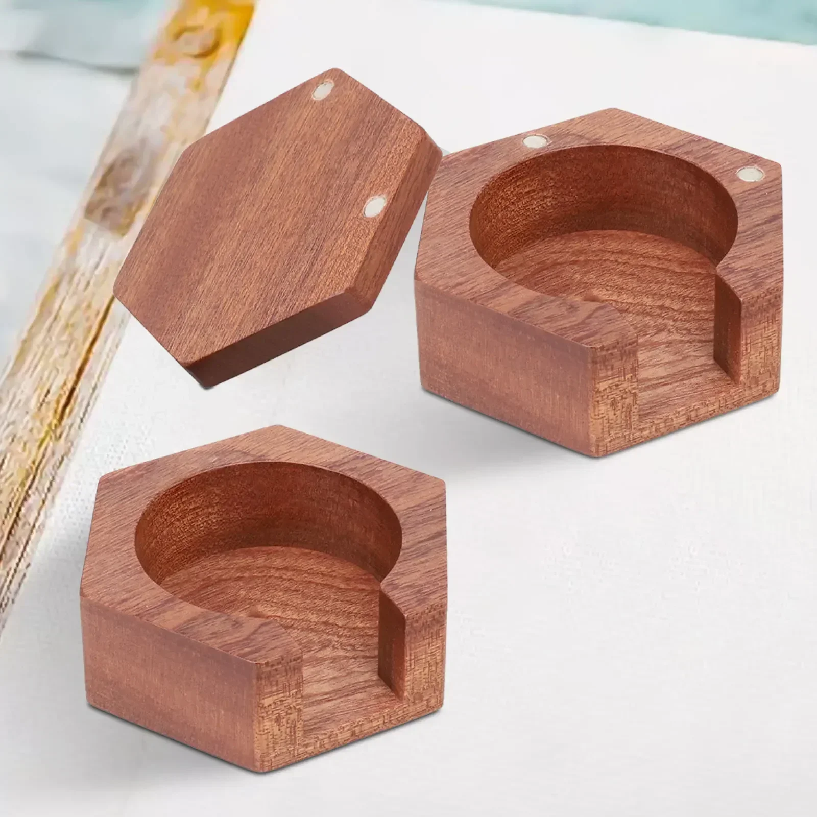 

51/53/58MM Coffee Filter Paper Box Wooden Mocha Pot Filter Paper Storage Kitchen Accessories Household Coffee Tools Gadgets
