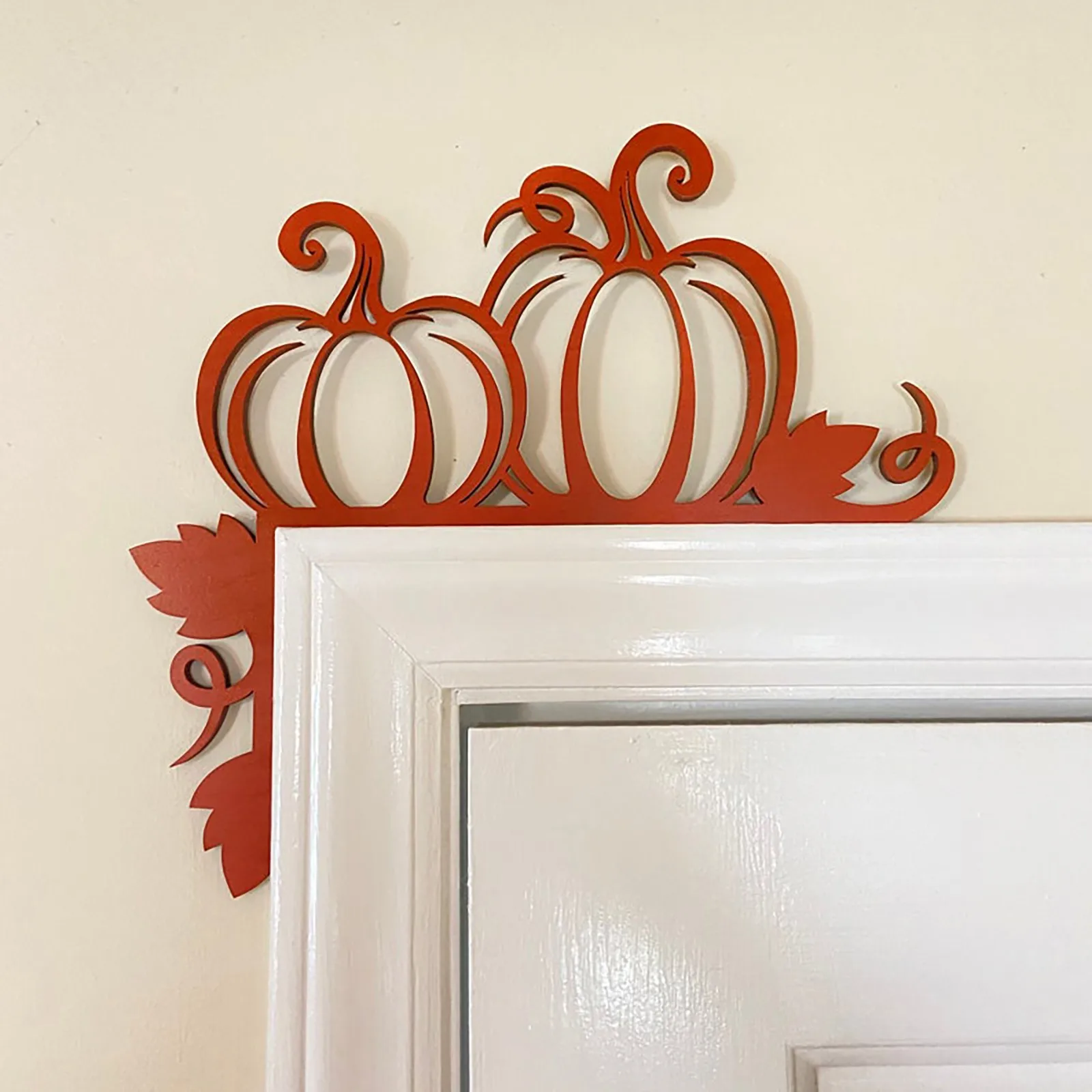 

Halloween Thanksgiving Pumpkin Witch Door Corner Decorative Ornaments Wooden Door Frame Decor Home Party Holiday Decor