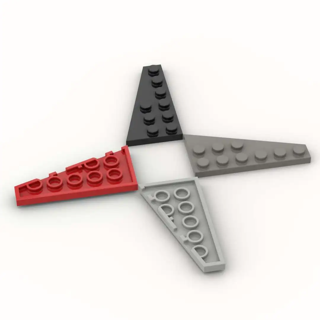 

10 шт. детали, пластина 54384, клиновая пластина 6x3, левая доска, строительные блоки, 100% совместимые кирпичи «сделай сам», игрушки