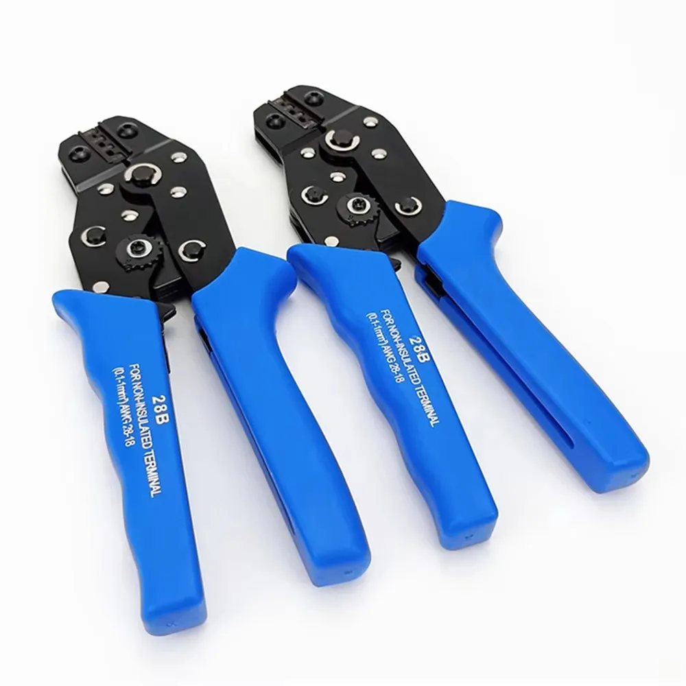 Crimping Tool with Ratchet, Ratcheting Wire Crimper Tool for Open Barrel Terminal Connectors,Crimping Pliers for 28-18 AWG