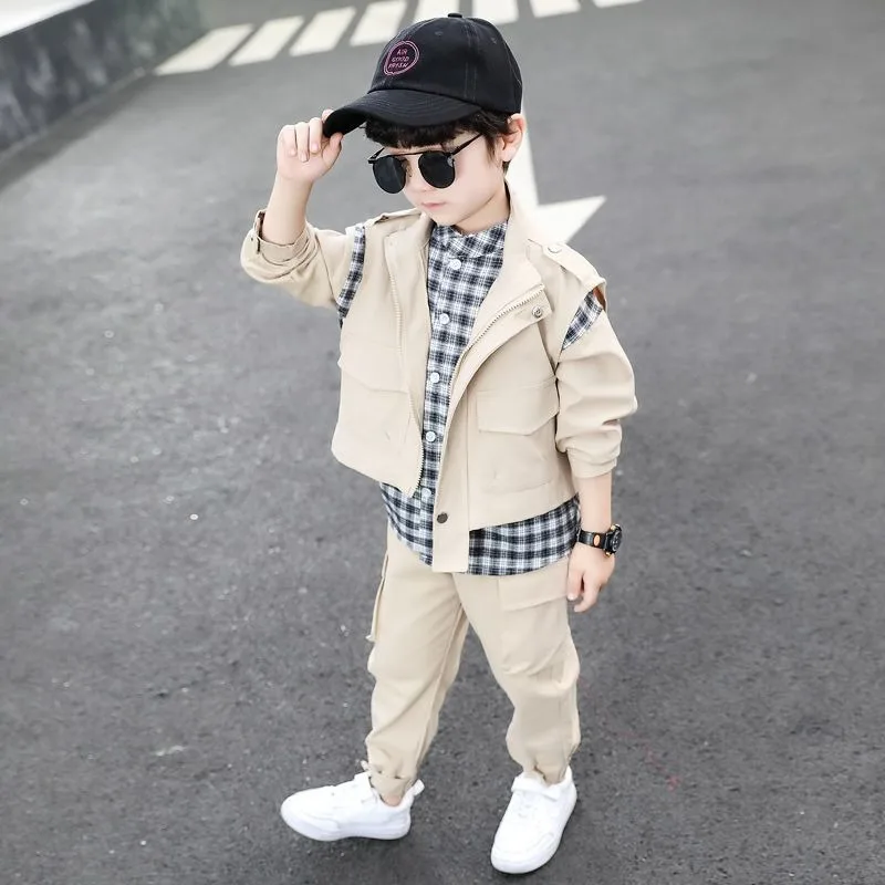 

Coat Set Clothing for Boys Children's Junior Boys' Autumn Winter Top Bottom Korean 2025 4 Years 3 Year Old Boy Clothes Kids Suit