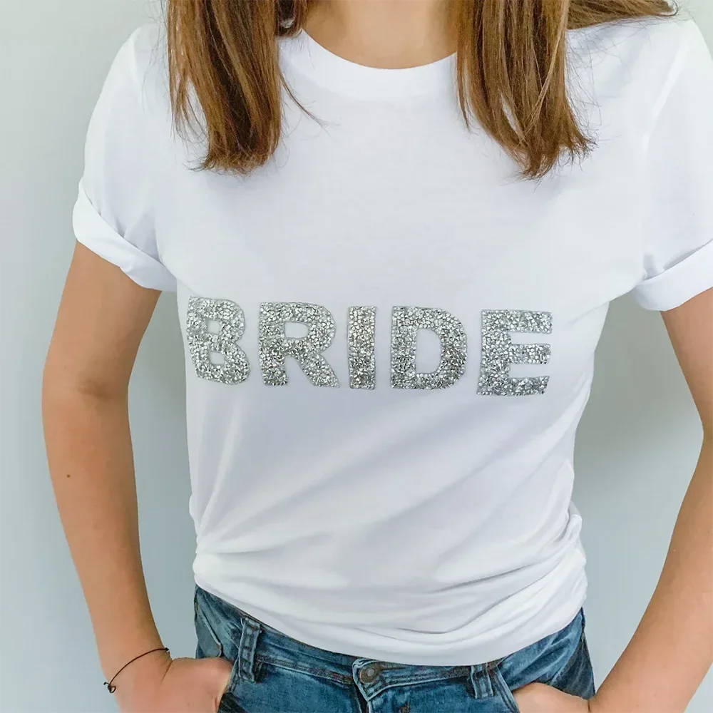 Bride Letter Wedding Bride To Be Matching Shirt Bridal Shower Hen Bachelorette Party Favor Wedding Decoration Bridesmaid Gift