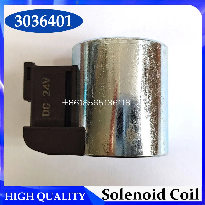 303640112V 24V Solenoid Valve Coil for Excavator R225-7 R215-7 R220-7 Solenoid Coil