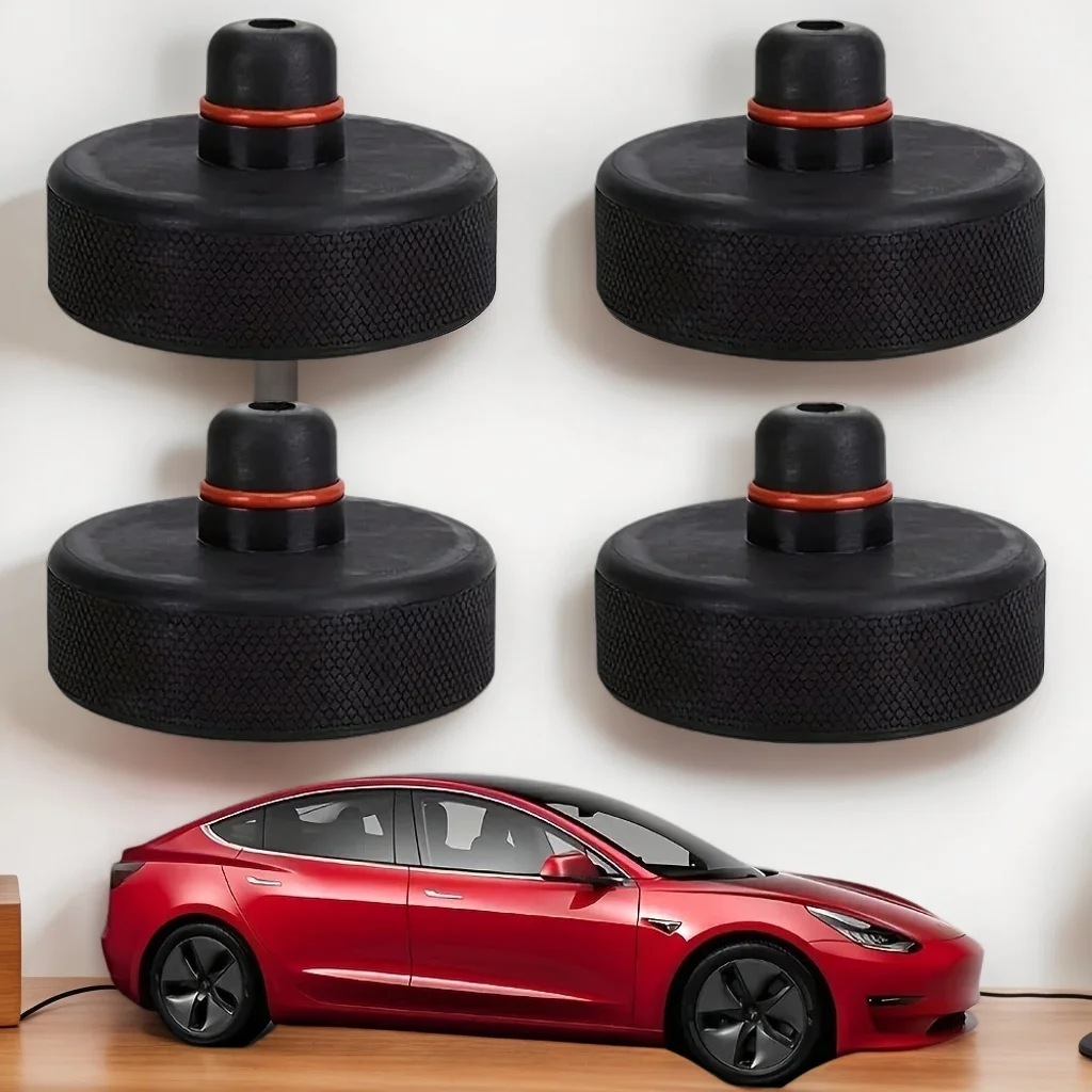 

4 шт. адаптеры для Jack Pad Tesla Model X/S/3 — черные резиновые защитные приспособления для подъема, сверхпрочные и безопасные для подъема транспортных средств