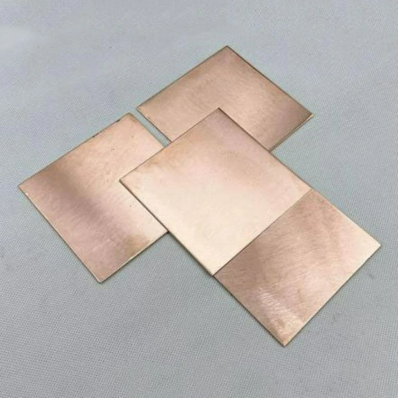 Thick 1.2mm~6mm High Purity 99.99% Copper Plate Sheet Brushed Pure Copper Panel Excellent Conductivity for Scientific Research