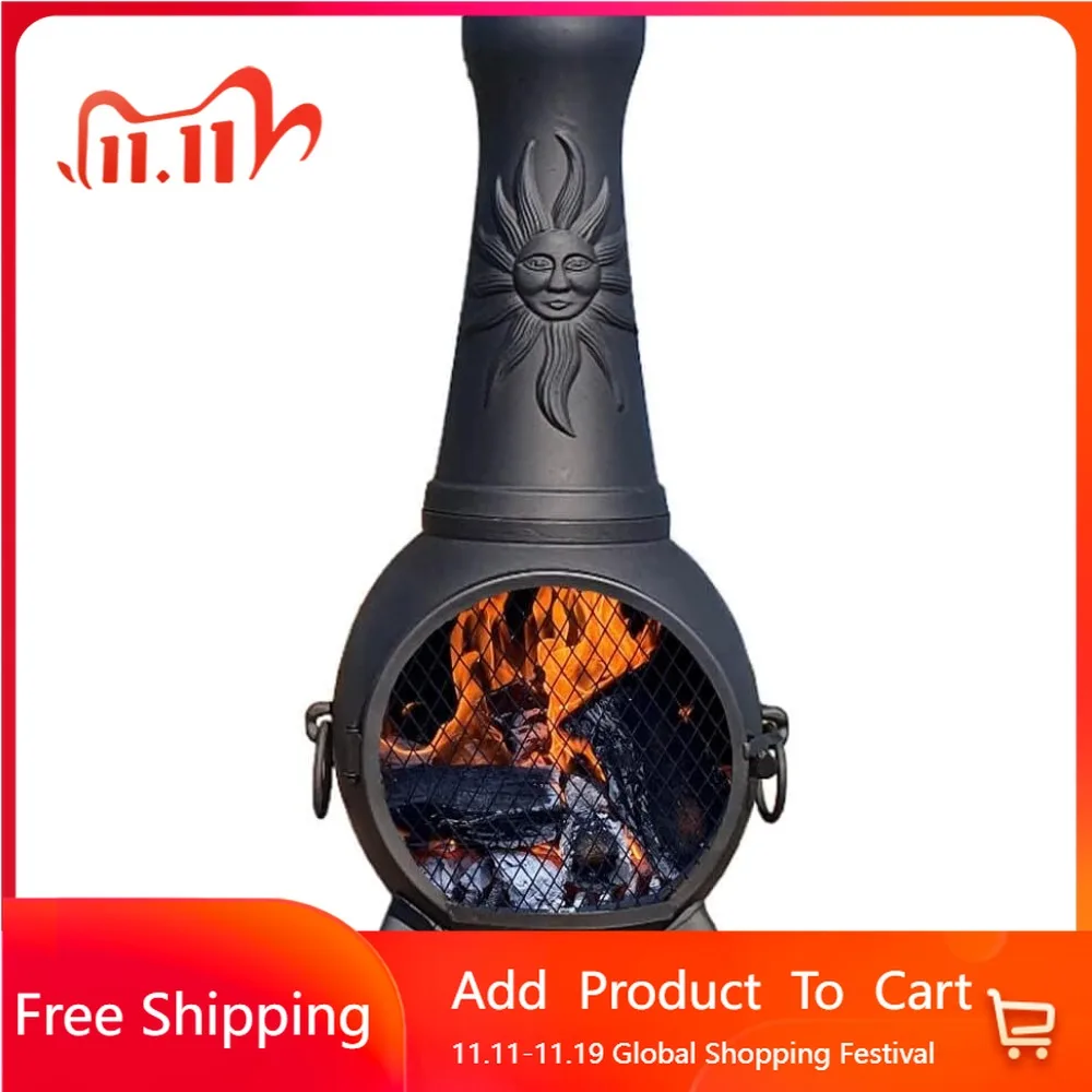 

Открытый камин от дымохода Sun Fire от - камин из литого алюминия или камин для патио