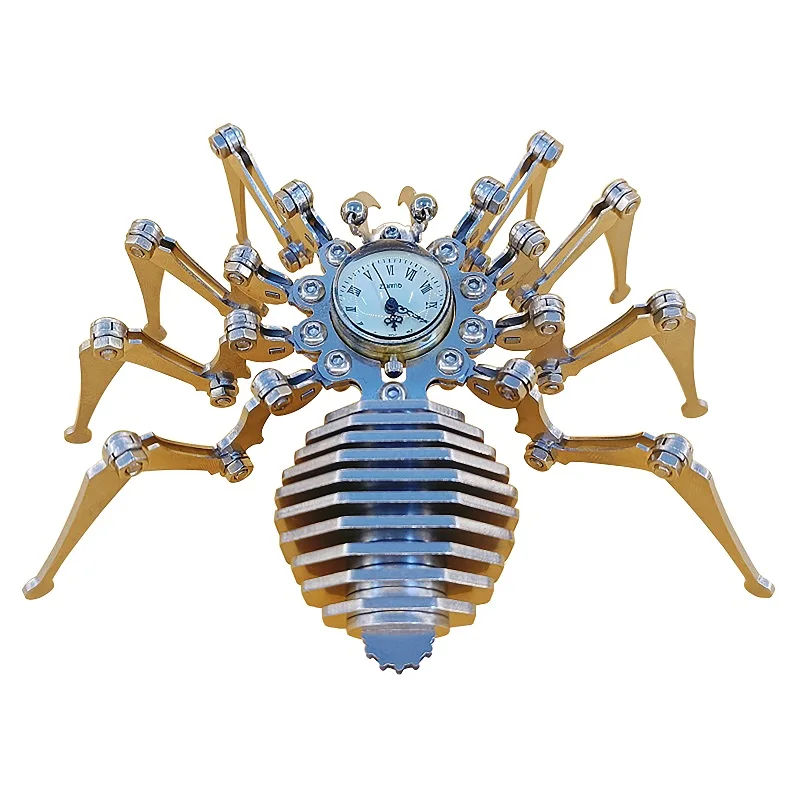 

Mechanical spider clock ornaments, stainless steel toys, metal insect models, creative gifts for boys