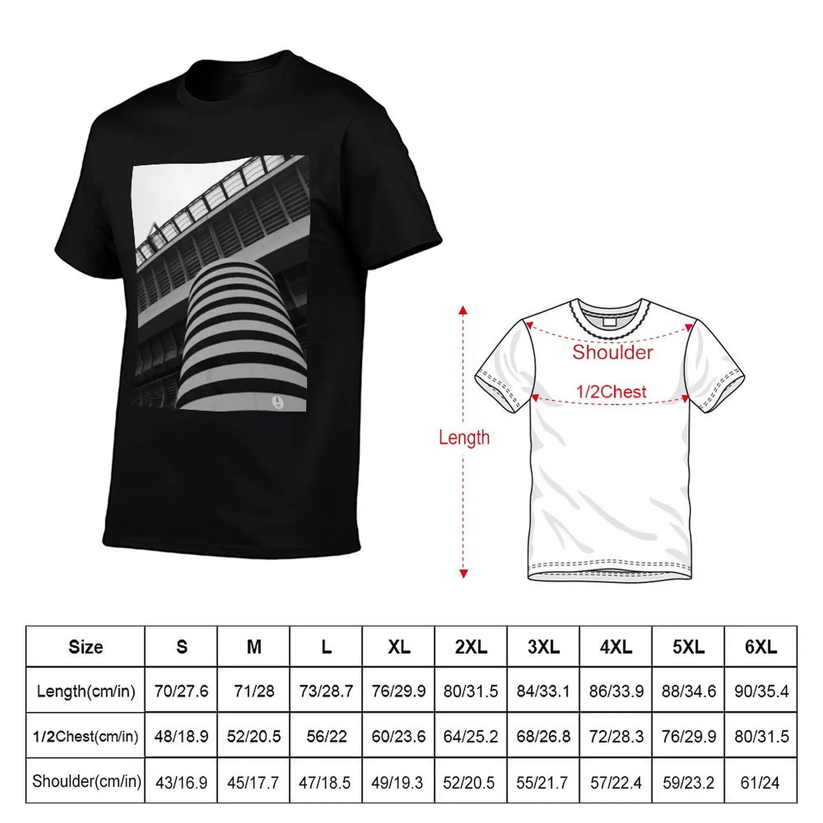 Column of the San Siro stadium - Giuseppe Meazza T-Shirt Light Athletic Short Sleeve Tee Shirt