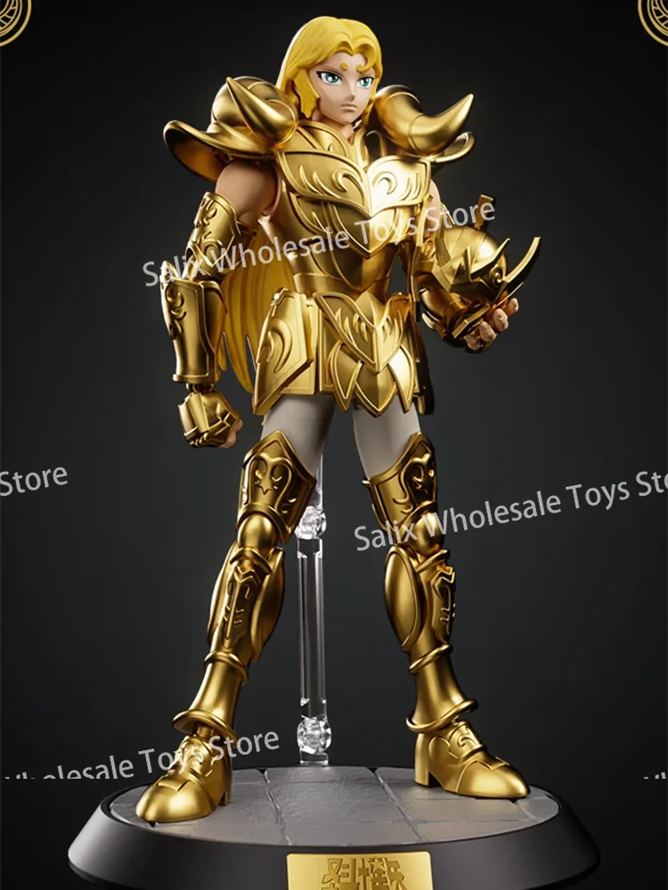 In Stock BLK Blokees Saint Seiya Assembled Model Aries Transcendence Edition Comic Action Figure with Base Customized