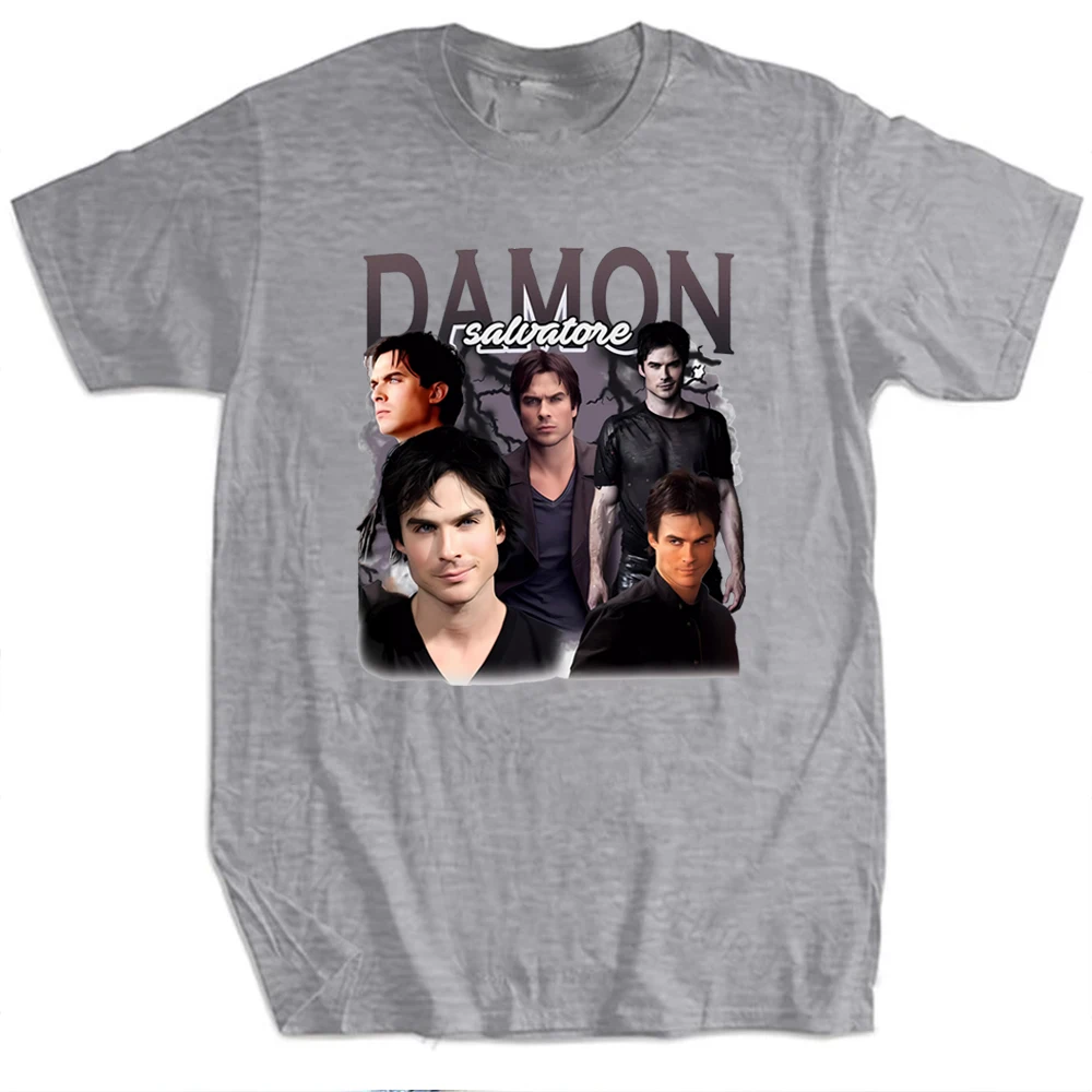 Limited Damon Salvatore Shirt 90s Tee Vampire Tshirt Vintage Bootleg Style T-Shirt Damon Salvatore Hoamge Tees TVD Top Fans Gift