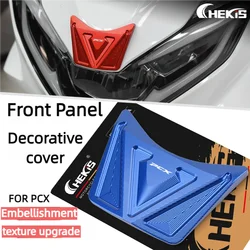Chekis Is Suitable for Honda 2020-2024 Pcx125 Pcx160 Motorcycle Modification Accessories Front Panel Decorative Cover Front Face Aluminum Alloy Decorative Cover Parts