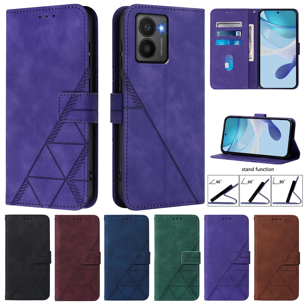 Geometric Leather Wallet Case For Nokia HMD Fusion Skyline Pulse Plus Pro X10 X20 X30 G10 G11 G20 G21 G22 G42 G310 G400 C22 C32