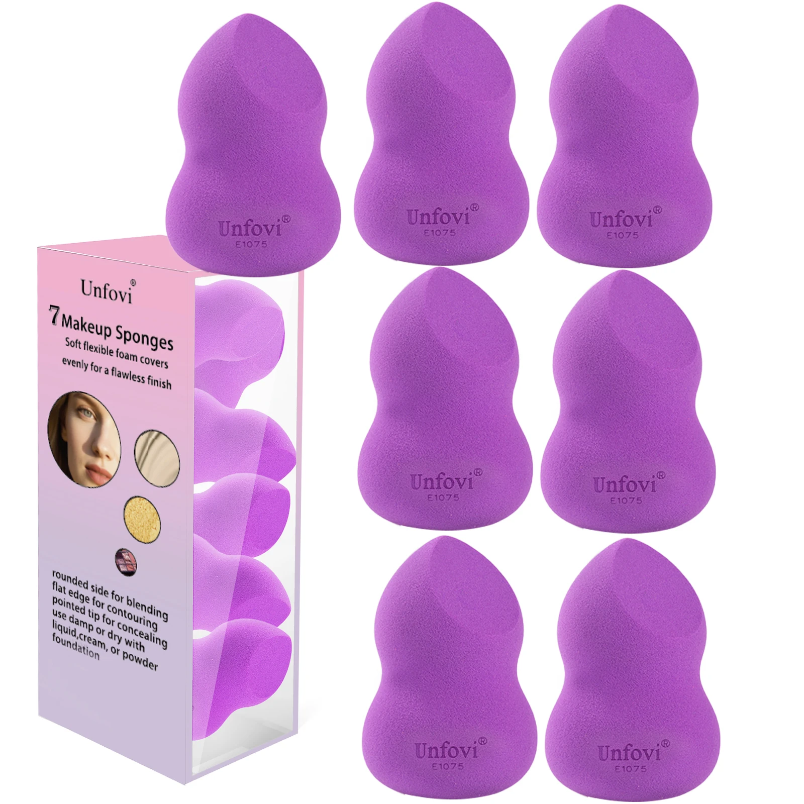 

Makeup Sponges Latex-Free Angled Blending Sponge 7 Piece For Contouring, Foundation & Airbrushed Finish 2025 Latest