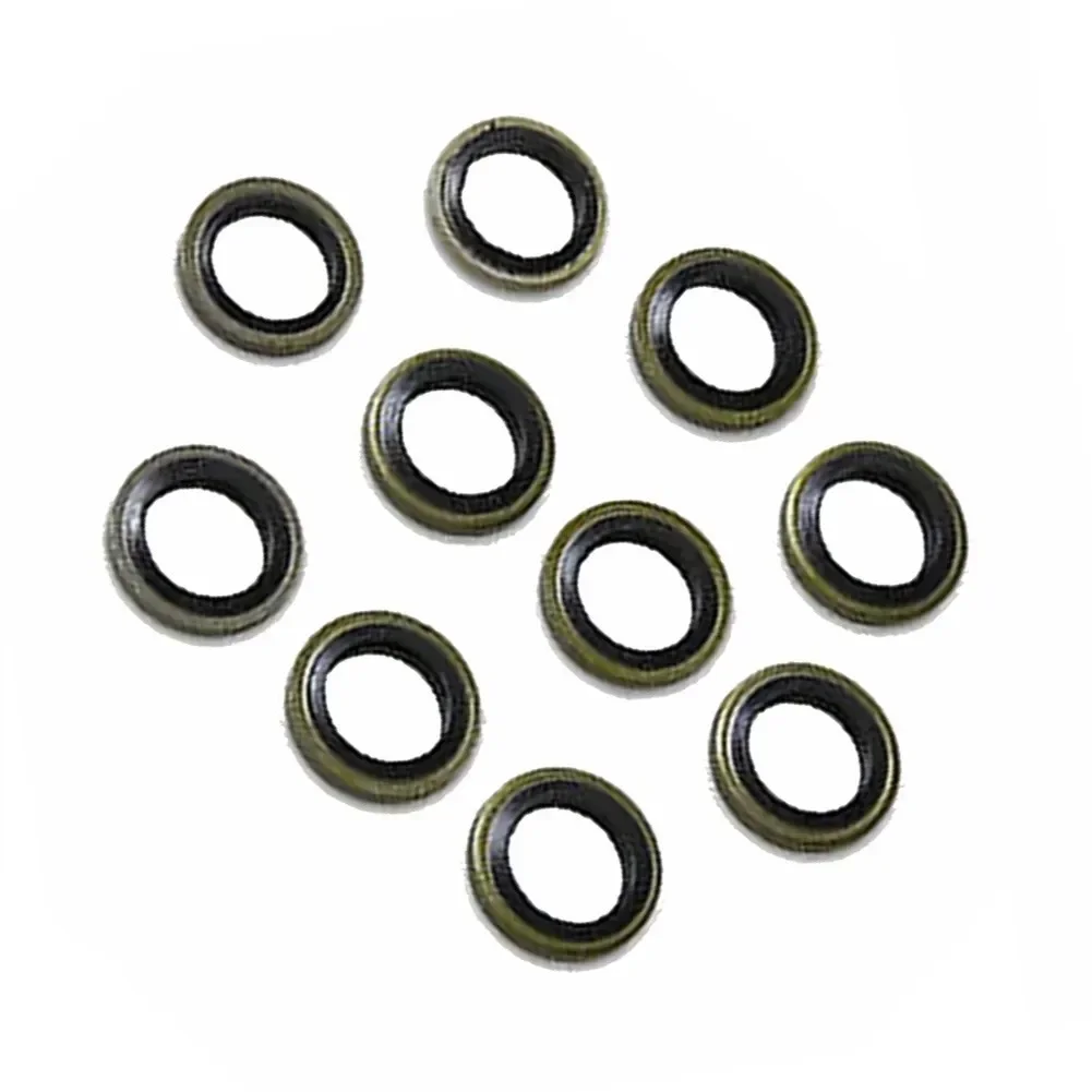 Tool Washers 10 Pcs 14mm Brake Master Cylinders Calipers For Nissin Front Rear Motorcycles Sealed Steel & Rubber