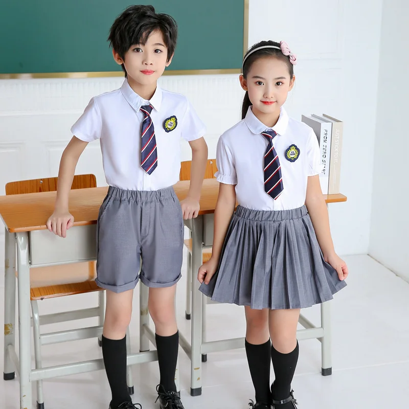 Sommer britische Marine Schuluniform Set, Grundschule Leistungs uniform, Chor kleid, Kinder Abschluss klasse Uniform,