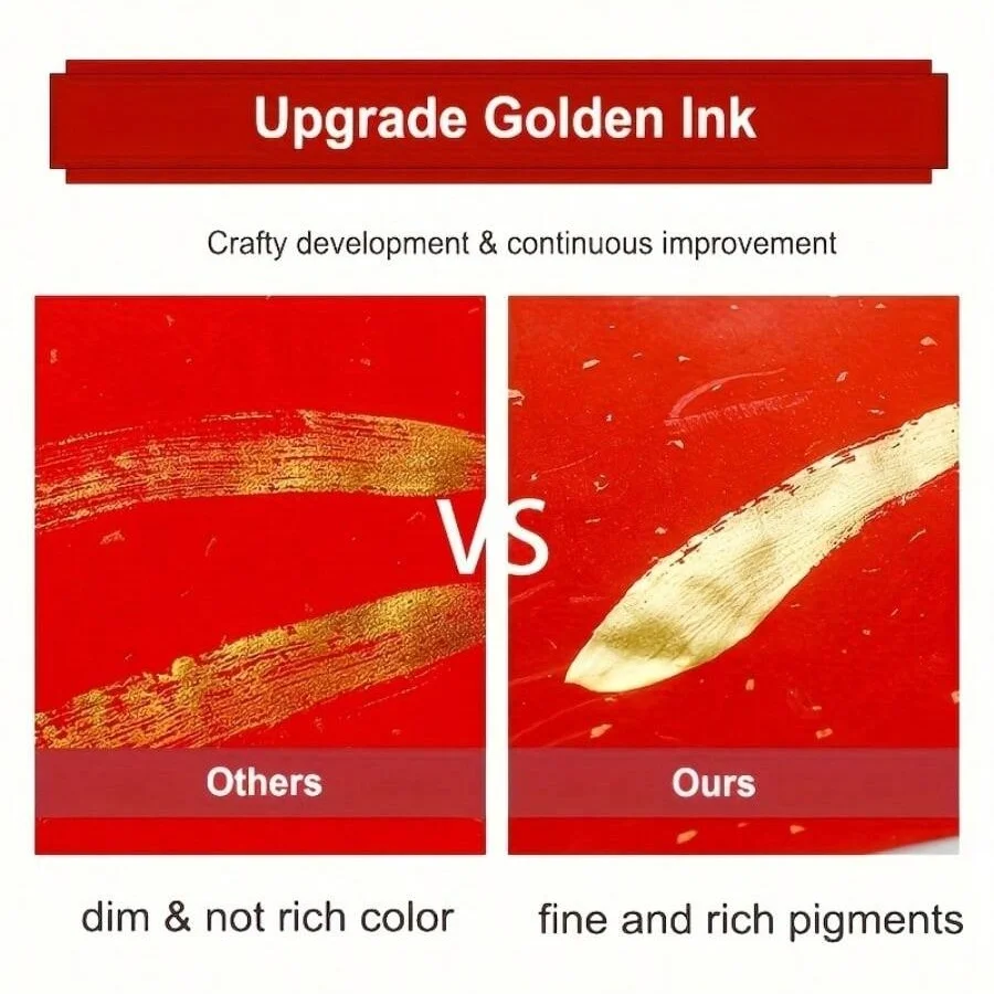 حبر ذهبي 60 جرام / 100 جرام، ماهر في فن الخط والرسم بالفرشاة والتخطيط، الرسم الصيني، الرسم، الكتابة التقليدية
