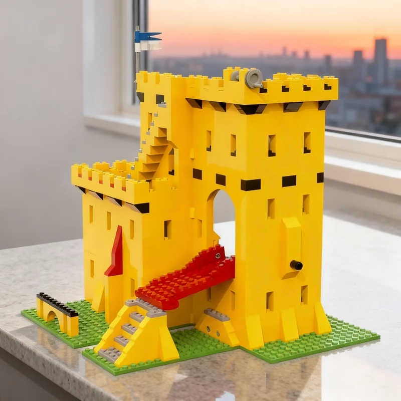 

Набор строительных блоков MOC Castle Classic 2 (желтый), 764 детали, модель 8, рождественский подарок, креативная игрушка для конструирования, развивающий конструктор для детей