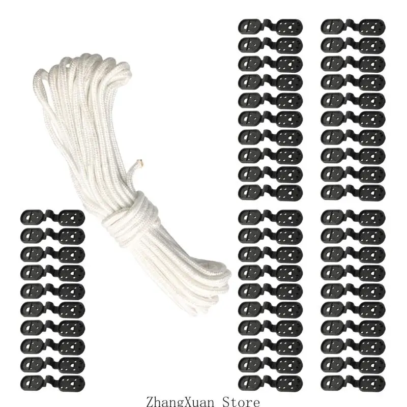 Gartenreihen-Clip-Set mit 50 Kunststoff-Clips für den Heimanbau, 3 x – Detail 2