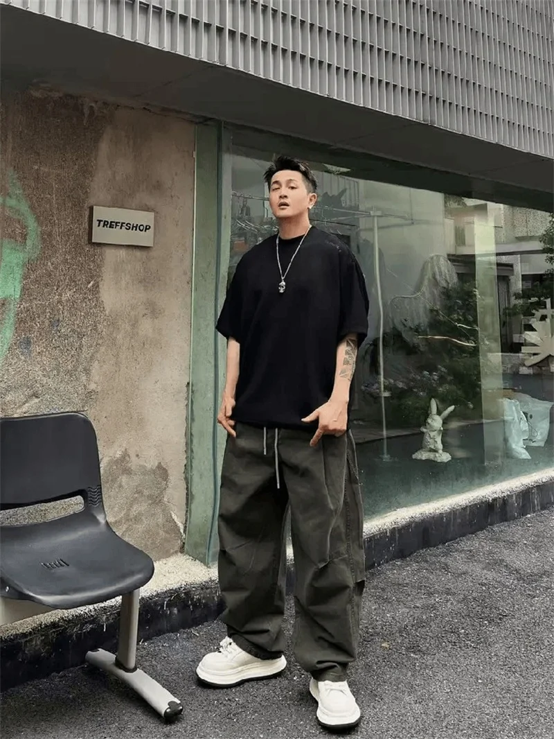 

Мужские мягкие брюки карго для осени и зимы, американский стиль, функциональные, для работы, прямые, повседневные, облегающие, модные