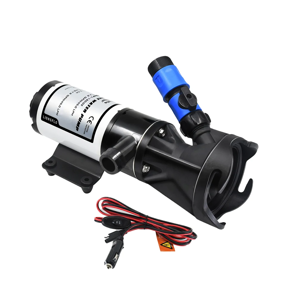 مضخة طاحونة مياه الصرف الصحي للمرحاض 12 فولت/24 فولت RV/ليخوت، 45.0 لتر/دقيقة، مقاومة للماء بالكامل، تدفق عالي #2