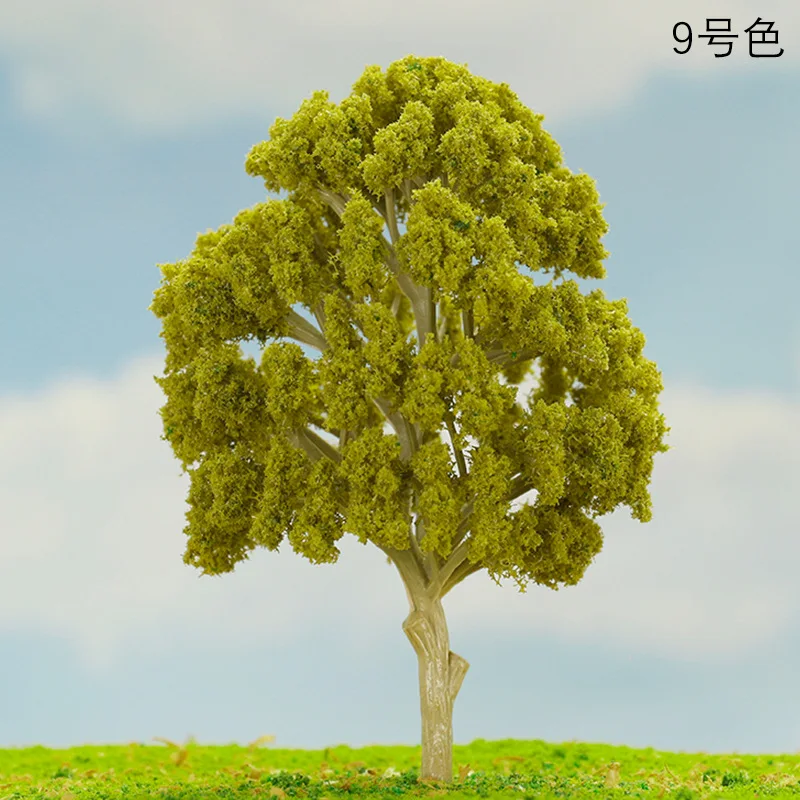 Höhe 4,5 cm Baum Modell für HO Zug Eisenbahn Gebäude Sand Tisch Landschaft Layout Materialien Handwerk Baum Diorama Kits 10 teile/los – Detail 6