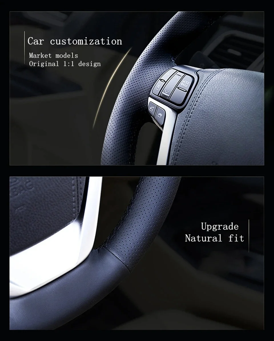 Anpassen Mikrofaser Leder DIY Auto Lenkrad Abdeckung Für Kia Carnival IV 2021 2022 2023 Volant Auto Zubehör Innen – Detail 4