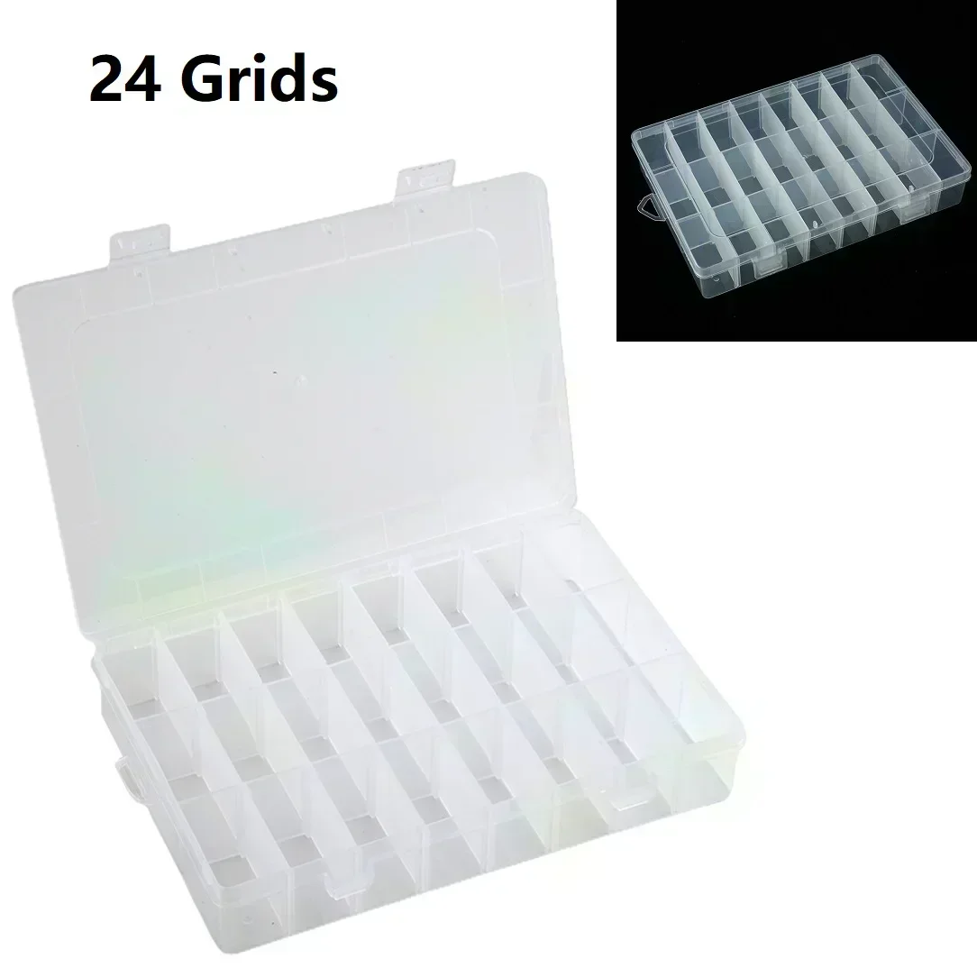 1PC PP 24 Grids Storage Box Compartment Plastic Storage Box Screw Holder Case Organizer Container 19*12.5*3.5cm