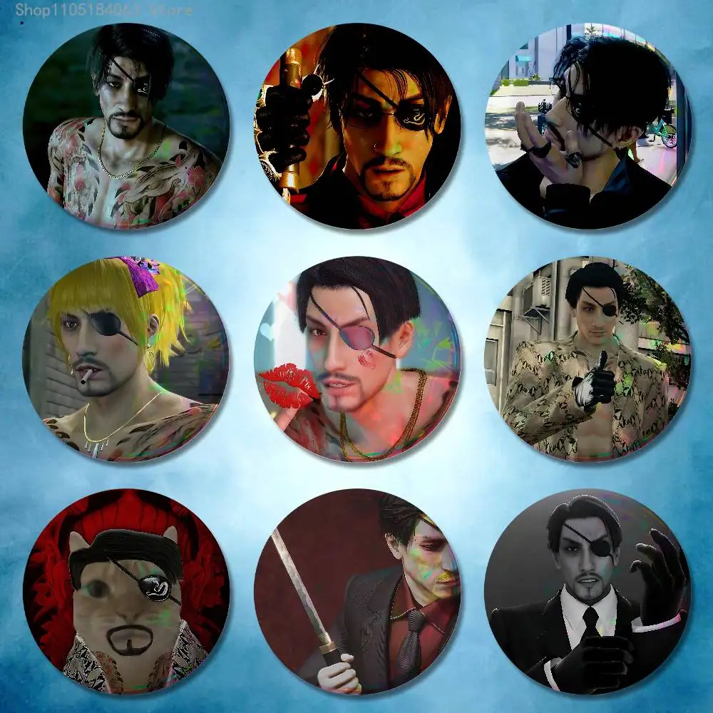 

Goro Majima Game Y-Yakuza Badges 25 32 44 58 75 mm Round Cosplay Pin Bag Decor Fans Collect Friends Gifts Brooch Souvenir