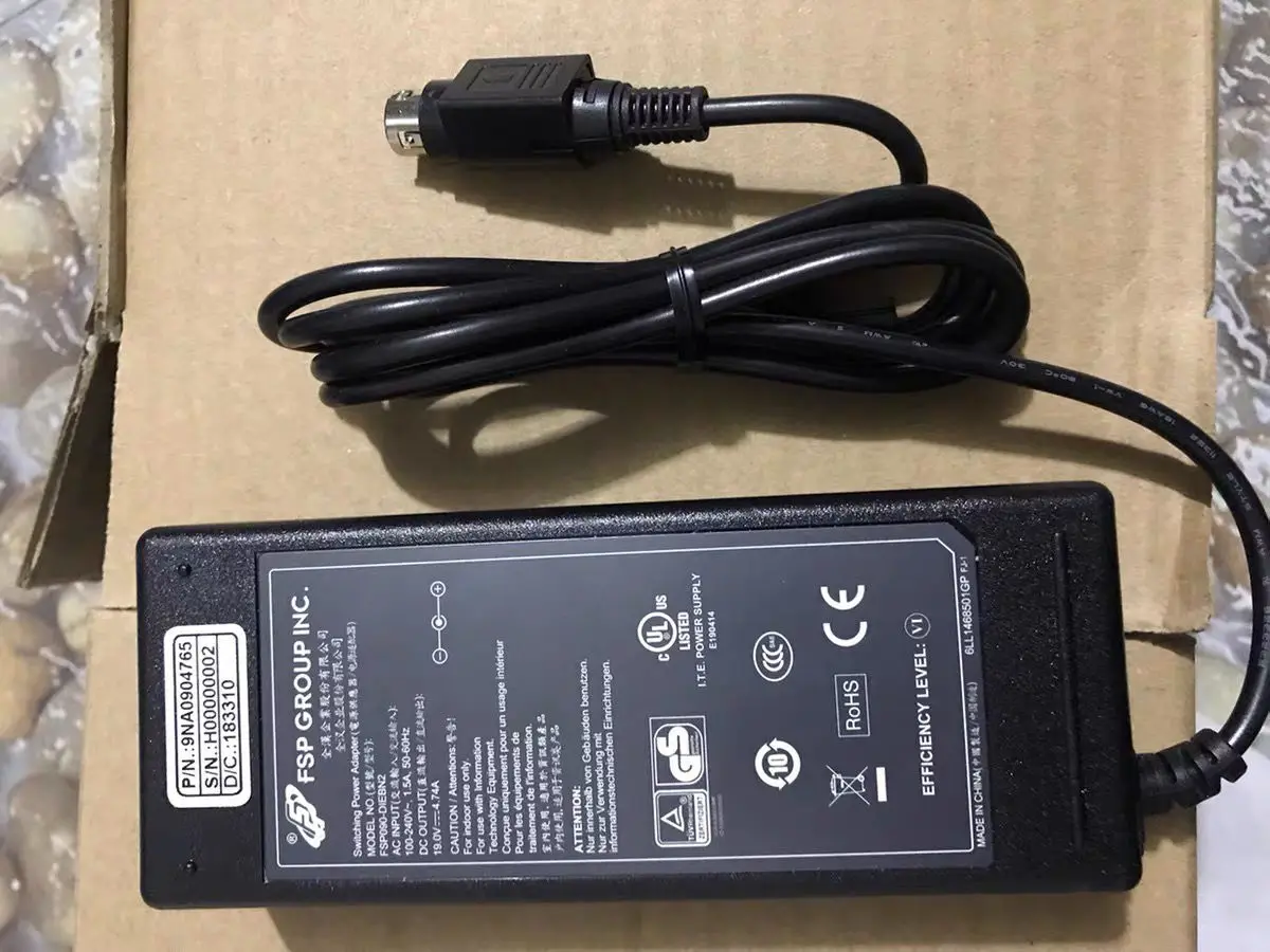 FSP Laptop AC Adapter Power Charger For GETAC X500 Power Supply FSP090-DIEBN2 4-Pin Din 19V 4.74A 90W FSP090-DMAB1 FSP090-1ADC21