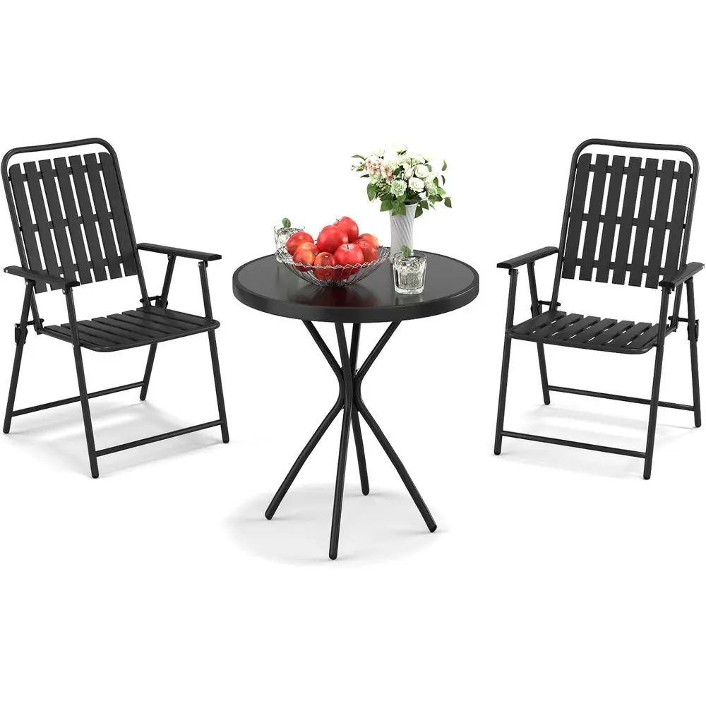 

3-Piece Outdoor Bistro Set: Table and Chairs for Patio, Deck, or Lawn