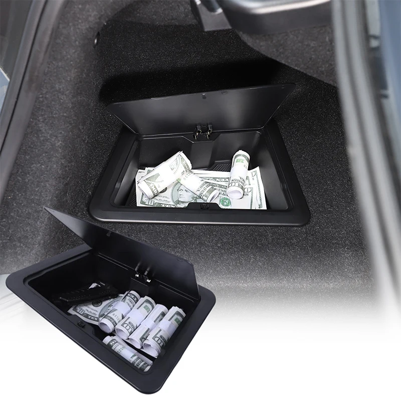 

For BMW 5 Series G60 2024+ ABS black car trunk side storage box organizer car interior modification accessories