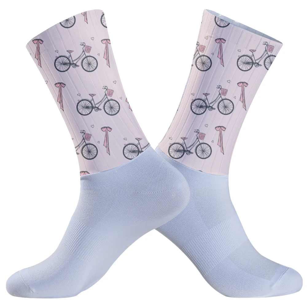 Chaussettes de sport en gel de pton pour hommes et femmes, respirantes, non ald, Pro Racing, Aero Bike Team, nouveau, 2021